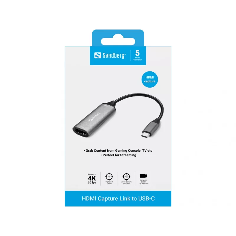 Sandberg HDMI Capture Link a USB-C