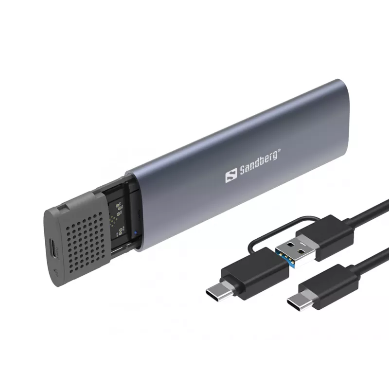 Carcasa Sandberg USB 3.2 para SSD M.2+NVMe