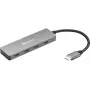 Sandberg 136-41 hub de USB-C a 4x USB-C, USB-C 3.1, 10 Gbit/s, aluminio, cable de 0,15 m