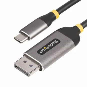StarTech.com Cable adaptador USB-C a DisplayPort de 3 m, 8K 60Hz, 4K 144Hz, HDR, cable convertidor de vídeo USB Type-C a DP 1.4, compatible con USB4/Thunderbolt 3/4