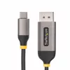 StarTech.com Cable adaptador USB-C a DisplayPort de 3 m, 8K 60Hz, 4K 144Hz, HDR, cable convertidor de vídeo USB Type-C a DP 1.4, compatible con USB4/Thunderbolt 3/4