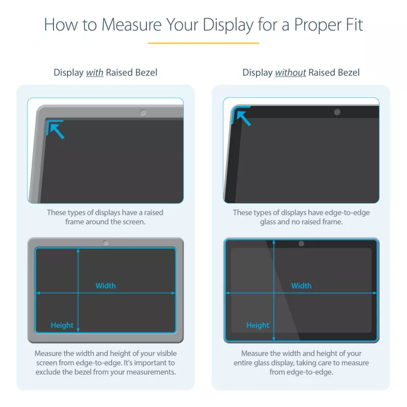 StarTech.com Filtro de privacidad para portátil de 14 pulgadas - protector de pantalla antirreflejo para pantallas panorámicas (16:9) - protector de pantalla para monitor de portátil con reducción del 51 % de luz azul - reversible mate/brillante