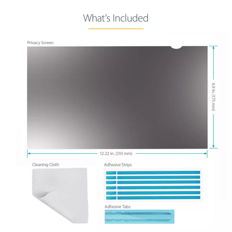 StarTech.com Filtro de privacidad para portátil de 14 pulgadas - protector de pantalla antirreflejo para pantallas panorámicas (16:9) - protector de pantalla para monitor de portátil con reducción del 51 % de luz azul - reversible mate/brillante