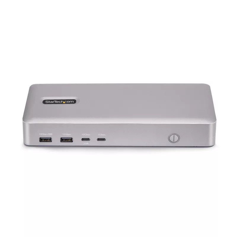 StarTech.com Docking station USB4 de doble monitor, HDMI dual 4K 120Hz o único 8K 60Hz, carga de portátil de 100W, 2,5GbE, dock USB-C multi-monitor, sin controladores