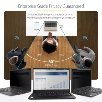StarTech.com Filtro de privacidad para portátil de 39,6 cm (15,6 pulgadas) 16:9, protector de pantalla antirreflejo con reducción del 51 % de luz azul, protector de pantalla para portátil con ángulo de visión de ±30 grados, mate/brillante