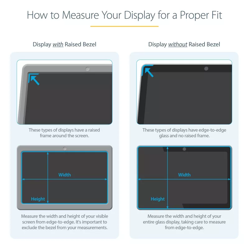 StarTech.com Filtro de privacidad para portátil de 39,6 cm (15,6 pulgadas) 16:9, protector de pantalla antirreflejo con reducción del 51 % de luz azul, protector de pantalla para portátil con ángulo de visión de ±30 grados, mate/brillante