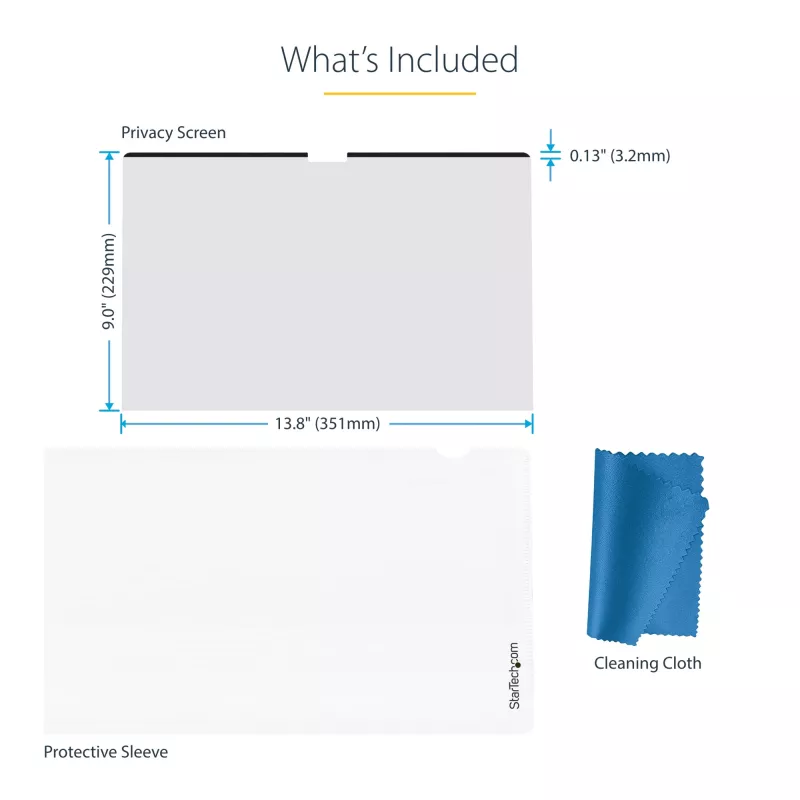 StarTech.com Filtro de privacidad para portátil MacBook Pro 21/23 de 16 pulgadas, filtro de privacidad antirreflejo extraíble y reversible, protector de pantalla magnético para portátil con reducción del 51 % de luz azul