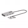 StarTech.com Adaptador multipuerto USB-C con dongle USB-C a USB-A incorporado, HDMI dual (4K30Hz/1080p60Hz), 3x USB-A 5Gbps, mini dock de viaje, docking station para portátil, cable de 1,3ft/40cm