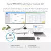 StarTech.com Adaptador multipuerto USB-C con dongle USB-C a USB-A incorporado, HDMI dual (4K30Hz/1080p60Hz), 3x USB-A 5Gbps, mini dock de viaje, docking station para portátil, cable de 1,3ft/40cm