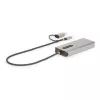 StarTech.com Adaptador multipuerto USB-C con dongle USB-C a USB-A incorporado, HDMI dual (4K30Hz/1080p60Hz), 3x USB-A 5Gbps, mini dock de viaje, docking station para portátil, cable de 1,3ft/40cm