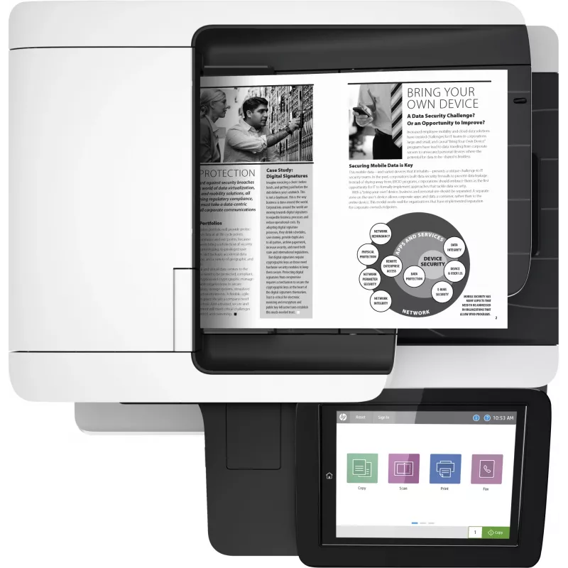 HP LaserJet Enterprise MFP M528dn, láser, monocromo, 1200 x 1200 DPI, A4, impresión directa, negro, blanco