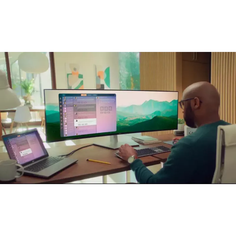 DELL UltraSharp U4924DW Monitor de ordenador 124,5 cm (49 pulgadas) 5120 x 1440 píxeles 5K Ultra HD LCD negro, plateado