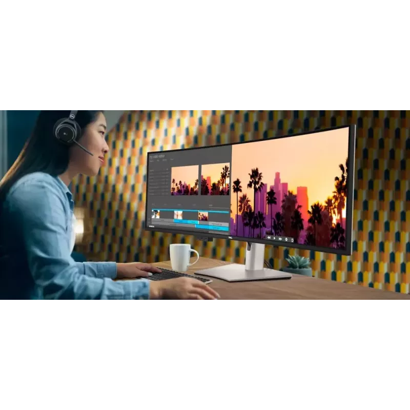 DELL UltraSharp U4924DW Monitor de ordenador 124,5 cm (49 pulgadas) 5120 x 1440 píxeles 5K Ultra HD LCD negro, plateado