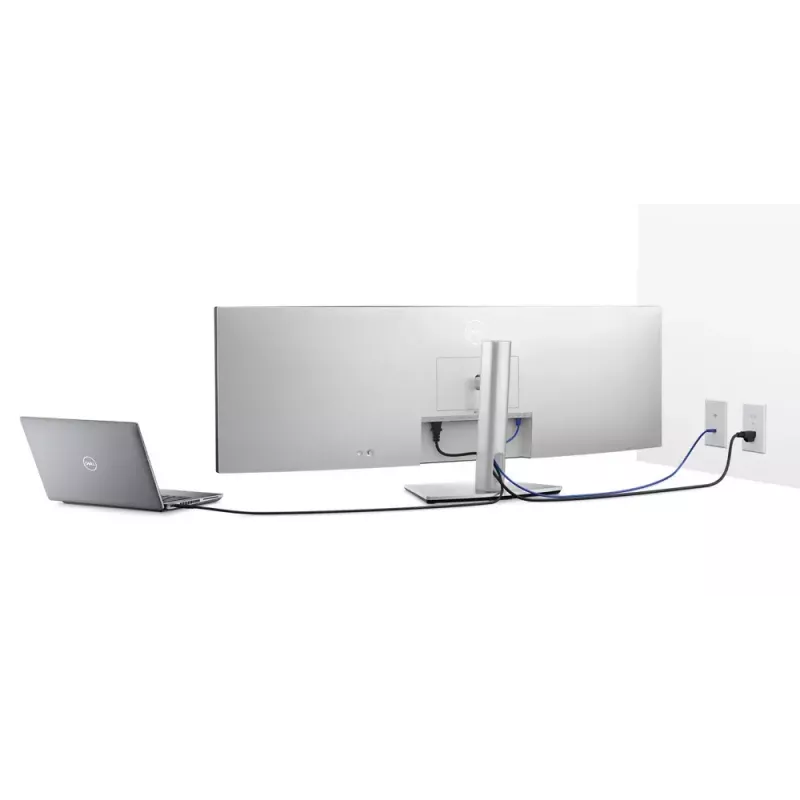 DELL UltraSharp U4924DW Monitor de ordenador 124,5 cm (49 pulgadas) 5120 x 1440 píxeles 5K Ultra HD LCD negro, plateado