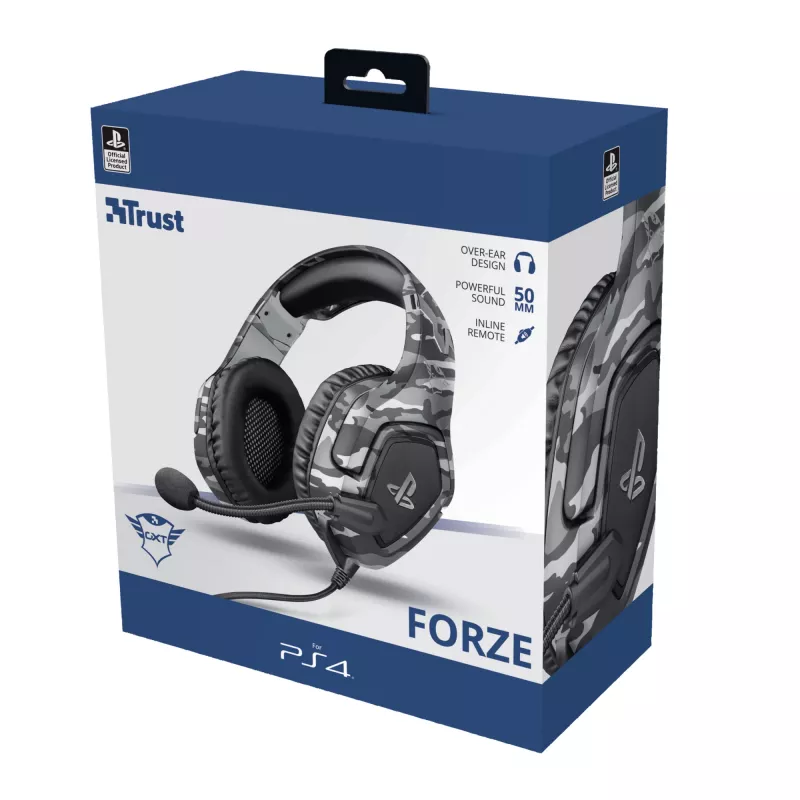 Trust GXT 488 Forze PS4 Headset con cable diadema gaming negro gris