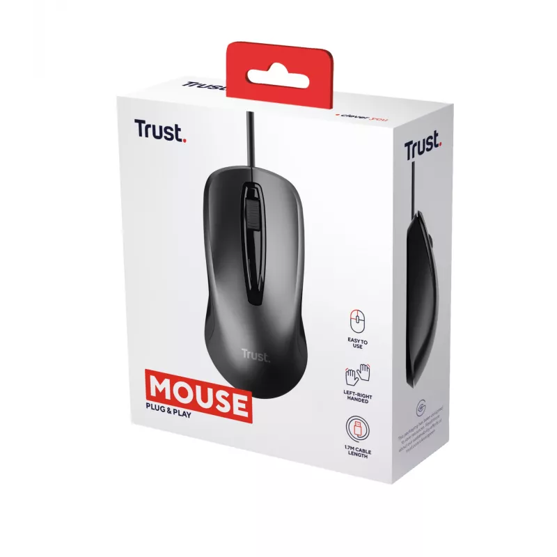 Trust 24657 ratón oficina ambidiestro USB Type-A óptico 1200 DPI