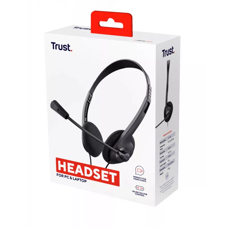 Trust 24659 auriculares/headset con cable diadema llamadas/música negro