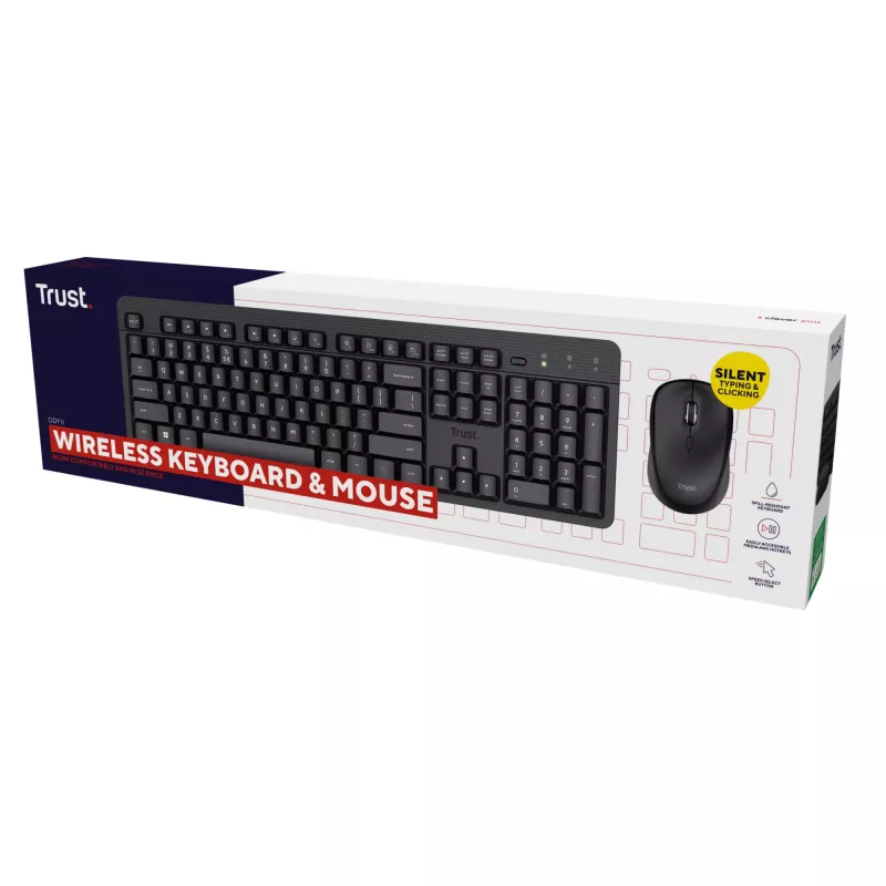 Trust Ody II teclado ratón incluido universal RF inalámbrico QWERTY US inglés negro