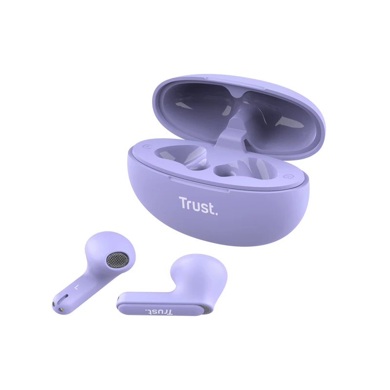 Trust Yavi headset True Wireless Stereo (TWS) in-ear llamadas/música USB Type-C Bluetooth morado