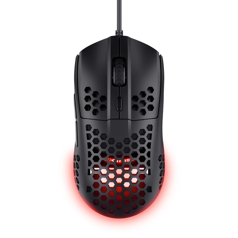 Trust GXT 928 HELOX, diestro, óptico, USB Type-A, 6400 DPI, negro