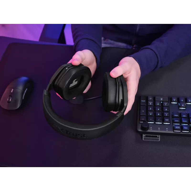 Trust GXT492 Carus headset con cable diadema gaming negro