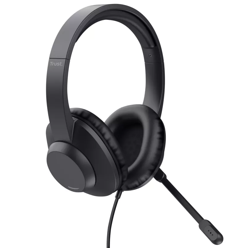 Trust Ayda Max headset con cable diadema oficina/call center negro