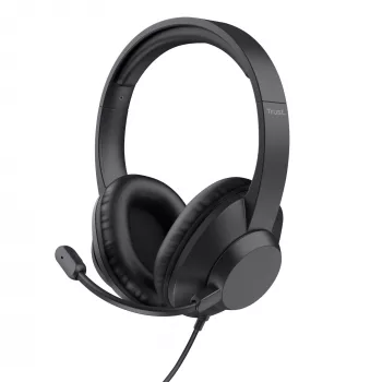 Trust Ayda Max USB headset con cable diadema oficina/call center USB Type-C / USB Type-A negro
