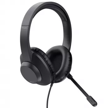 Trust Ayda Max USB headset con cable diadema oficina/call center USB Type-C / USB Type-A negro