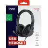 Trust Ayda Max USB headset con cable diadema oficina/call center USB Type-C / USB Type-A negro