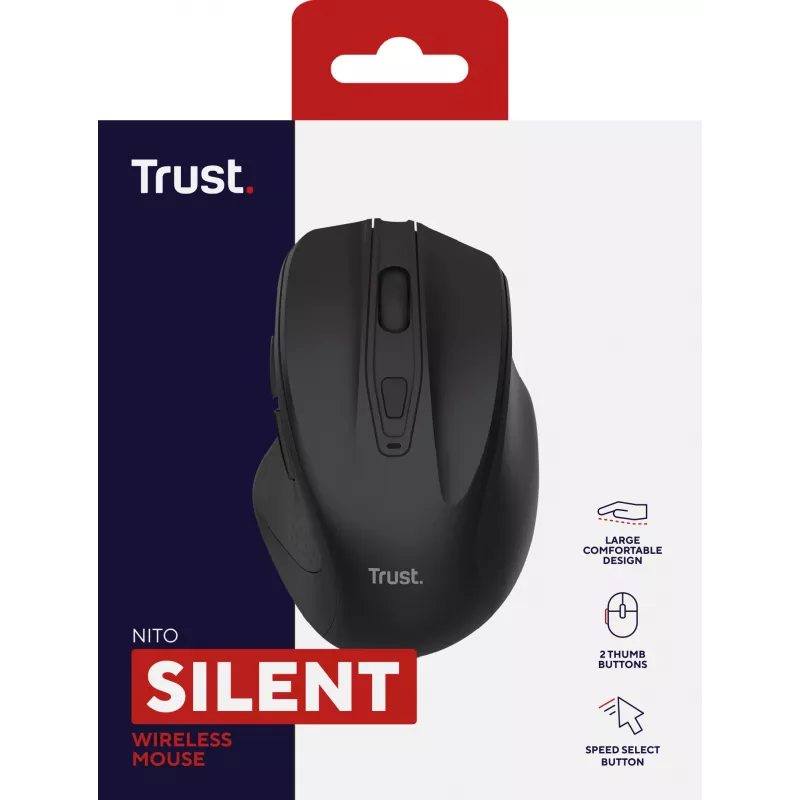 Trust Nito ratón universal ambidiestro RF inalámbrico óptico 2200 DPI