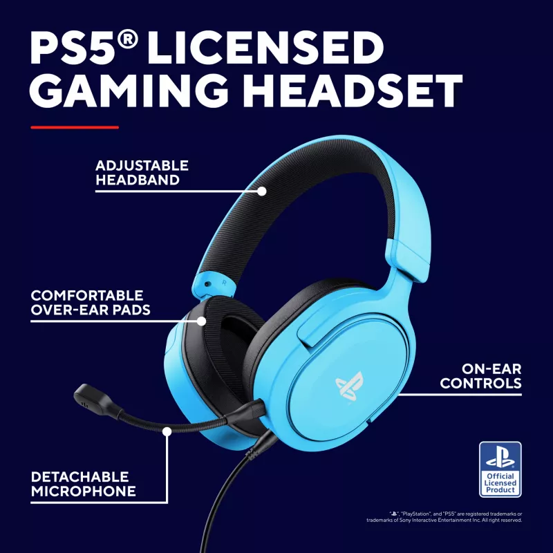 Trust GXT 498B Forta headset con cable diadema gaming azul