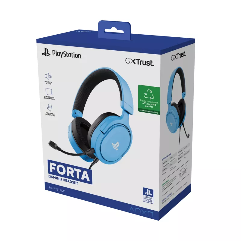 Trust GXT 498B Forta headset con cable diadema gaming azul