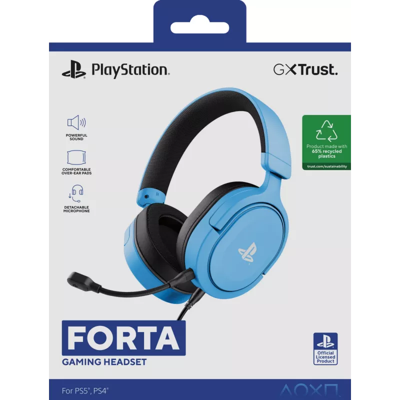 Trust GXT 498B Forta headset con cable diadema gaming azul