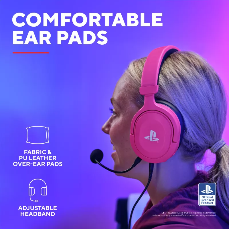 Trust GXT 498P Forta headset con cable diadema gaming rosa