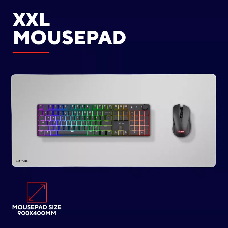 Trust GXT 759W Alfombrilla de ratón gaming blanca