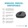 HP 150 Ratón inalámbrico, ambidiestro, óptico, RF inalámbrico, 1600 dpi, negro