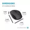 HP 150 Ratón inalámbrico, ambidiestro, óptico, RF inalámbrico, 1600 dpi, negro