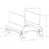 Techly ICA-CS 34 soporte para CPU/PC con ruedas, ajustable, metálico, negro