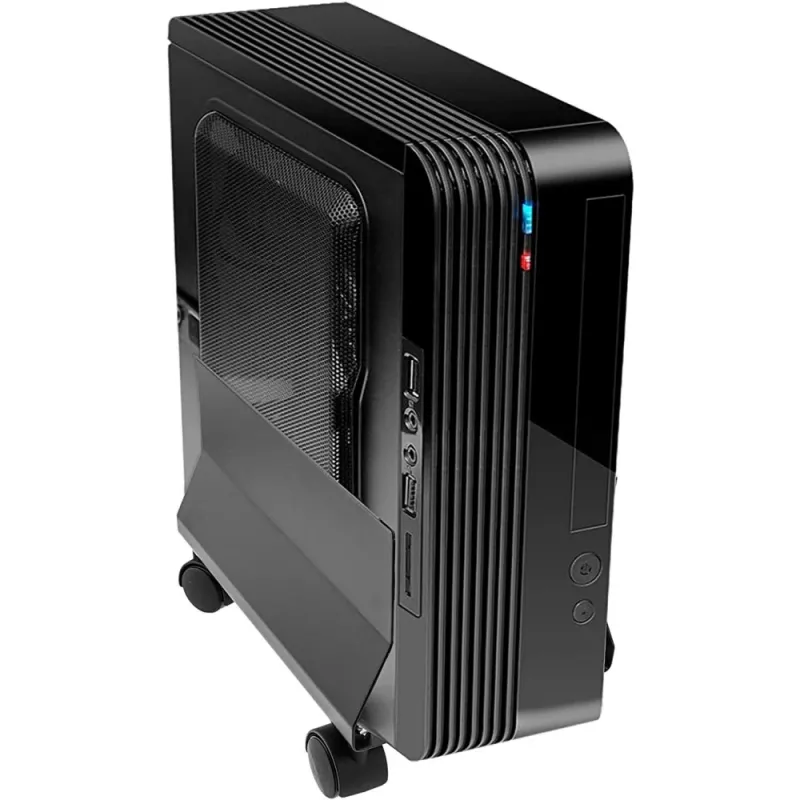 Techly ICA-CS 34 soporte para CPU/PC con ruedas, ajustable, metálico, negro