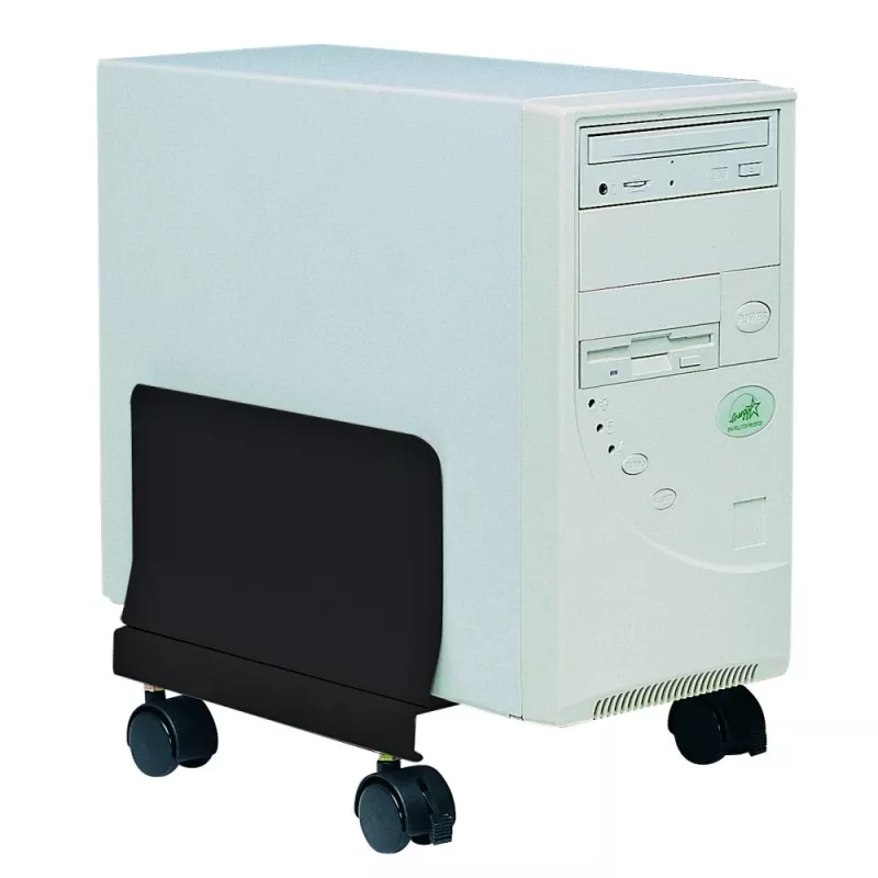 Techly ICA-CS 34 soporte para CPU/PC con ruedas, ajustable, metálico, negro