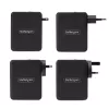 StarTech.com Cargador de pared USB-C de 140W, 3x USB-C/1x USB-A, PD 3.1 Fuente de alimentación GaN internacional para MacBook/Dell XPS/Inspiron