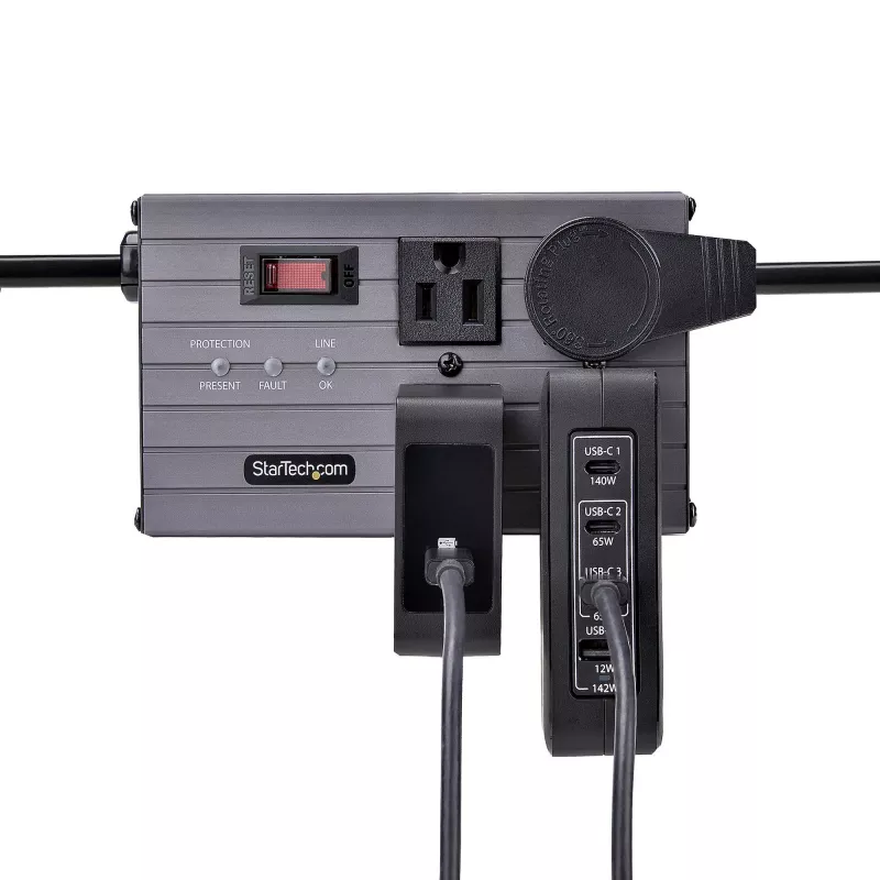 StarTech.com Cargador de pared USB-C de 140W, 3x USB-C/1x USB-A, PD 3.1 Fuente de alimentación GaN internacional para MacBook/Dell XPS/Inspiron