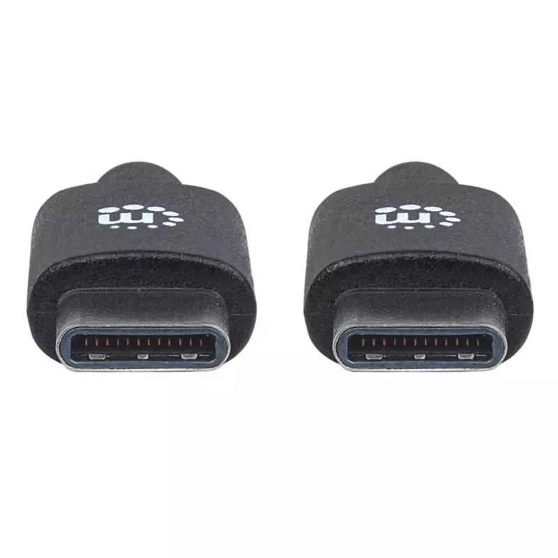 Manhattan Cable USB-C a USB-C, 3 m, conector macho a conector macho, negro, 480 Mbit/s (USB 2.0), Hi-Speed USB, garantía de por vida, equivalente a USB2CC3M