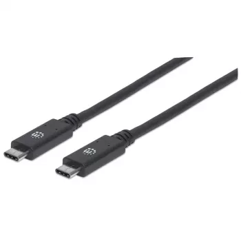 Cable USB-C Manhattan USB31C5C1M 1m conector macho a conector macho negro