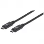 Cable USB-C Manhattan USB31C5C1M 1m conector macho a conector macho negro