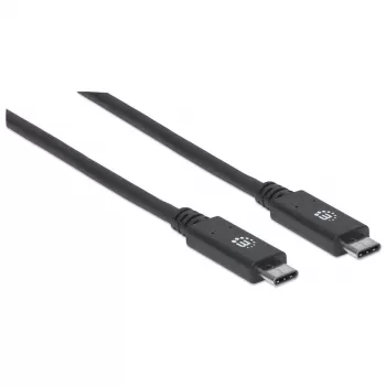 Cable USB-C Manhattan USB31C5C1M 1m conector macho a conector macho negro