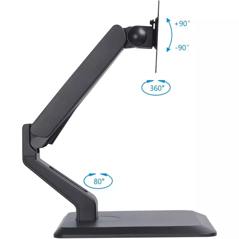 Techly ICA-LCD 35TS soporte de escritorio para monitor táctil, 17-32 pulgadas, hasta 10 kg, VESA 75x75/100x100, muelle de gas, negro