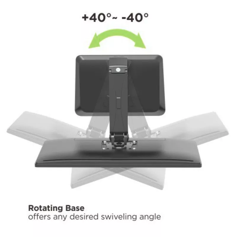 Techly ICA-LCD 35TS soporte de escritorio para monitor táctil, 17-32 pulgadas, hasta 10 kg, VESA 75x75/100x100, muelle de gas, negro