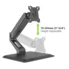 Techly ICA-LCD 35TS soporte de escritorio para monitor táctil, 17-32 pulgadas, hasta 10 kg, VESA 75x75/100x100, muelle de gas, negro