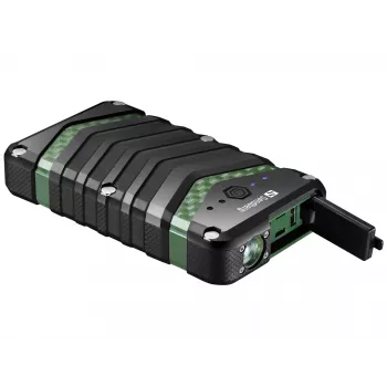 Sandberg Survivor Powerbank 20000, 20000 mAh, litio-ion (Li-Ion), negro, verde